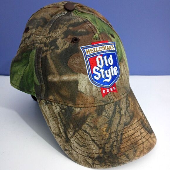 Heileman's Old Style Beer Forest Camo Baseball Hat Adjustable PBR Pabst - Picture 2 of 8